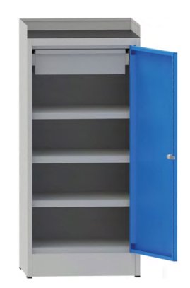 Dismantled workshop cabinet with drawer