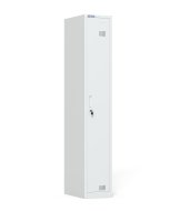 Single-section metal wardrobe with cylinder lock