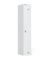 Single-section metal wardrobe with cylinder lock