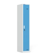 Single-section metal wardrobe with cylinder lock