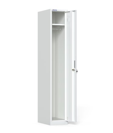 Single-section metal wardrobe with cylinder lock - 2