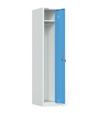 Single-section metal wardrobe with cylinder lock - 2