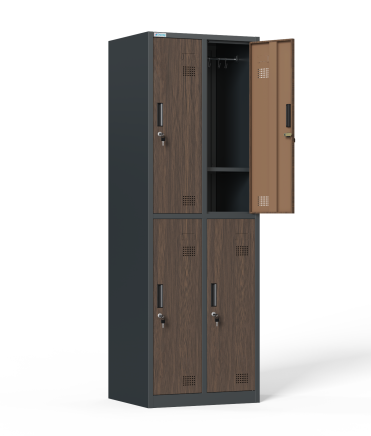 Four-compartment metal wardrobe with cylinder lock - 2
