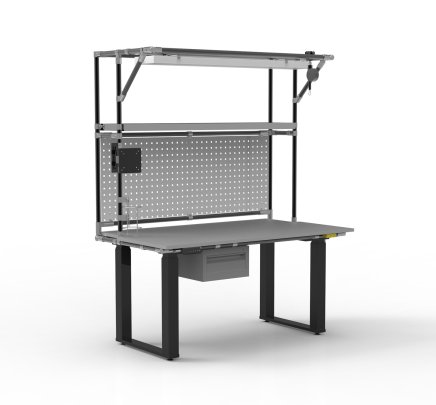 ESD Electrically Height-Adjustable Workbench with Extension