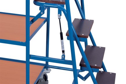 Picking cart with steps, 3 shelves - 2