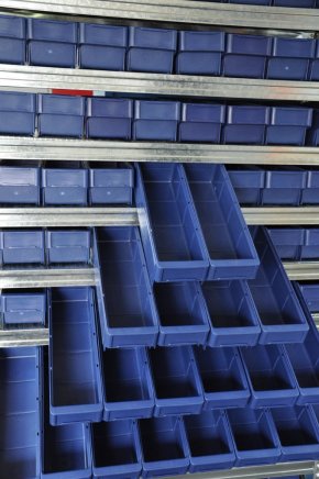 Rack with crates 100 x 115 x 500 mm - 88 pcs - 3