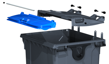 Plastic dustbin SPLIT LID - 7