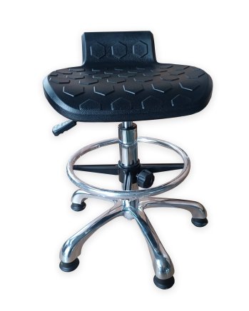 Antistatic ESD workshop stool  with circle and glides E01H - 3
