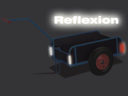 Two-wheel hand trolley, zu-1280, bed area 765 mm x 435 mm - 2