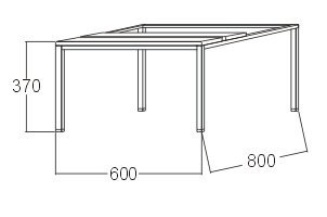 Changing room bench A7660 - width 600 mm - 2