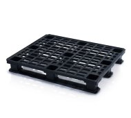 Stackable ESD plastic pallet with rails H. 155 x W. 1000 x D. 1200 mm