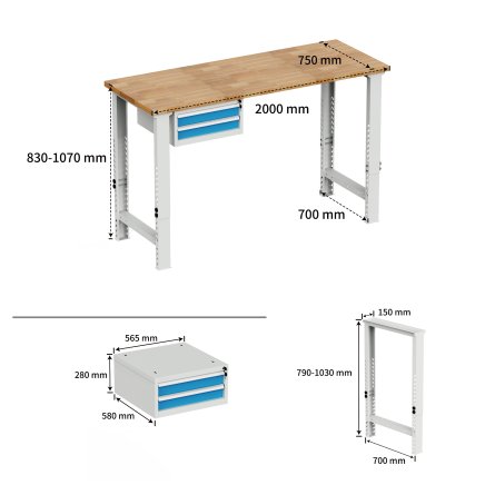Workshop height-adjustable workbench EN_02_2012 - 3