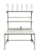 Packaging workplace incl. cutters