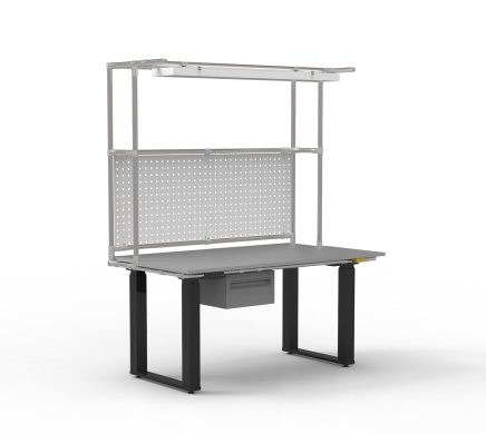 ESD Electrically Height-Adjustable Workbench with Extension