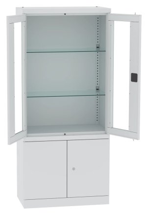 Cabinet with glass and solid doors Malow NSML 114 - 2