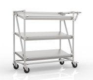 Crate rack trolley with inclined shelves 24042530