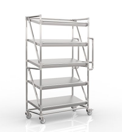 Crate rack trolley with 1000 mm wide inclined shelves, SP10040 (4 models) - 4
