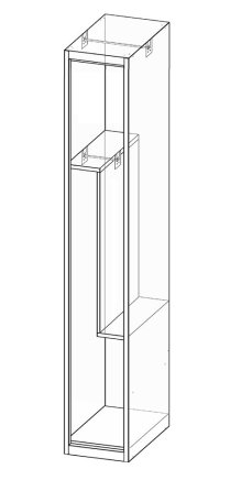 Divided wardrobe XS42-18Z - 4