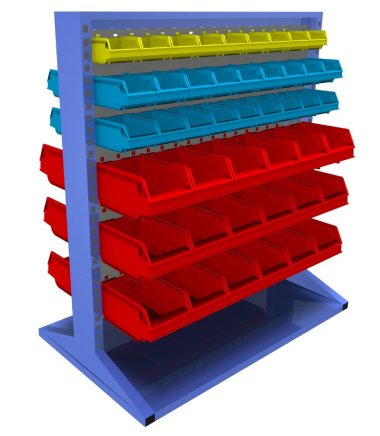 Stationary double-sided panel with equipment PSZ_21_A_VAR_2