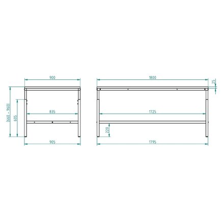 Construction for a built-in workbench - 2