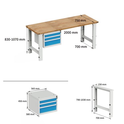 Workshop height-adjustable workbench EN_02_2013 - 4