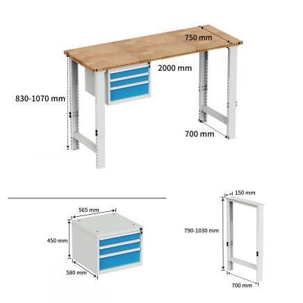 Workshop height-adjustable workbench EN_02_2013 - 3