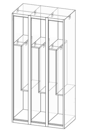 Divided wardrobe XS96-18Z - 4
