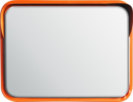 Outdoor mirror with orange sunshade 450 x 600 mm AISI 304