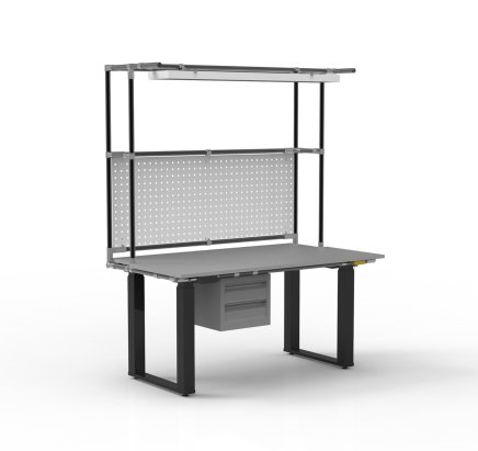 ESD Electrically Height-Adjustable Workbench with Extension - 2