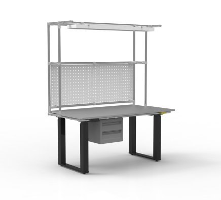 ESD Electrically Height-Adjustable Workbench with Extension - 1