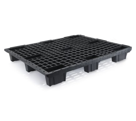 Light stackable plastic pallet H. 135 x W. 1000 x D. 1200 mm
