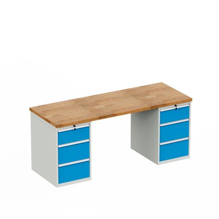 Workshop table with base container HD_1533