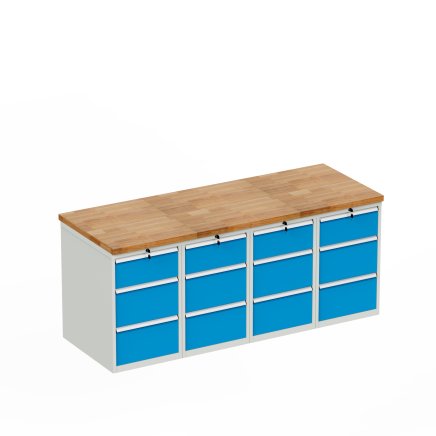 Workshop table with base container HD_203333