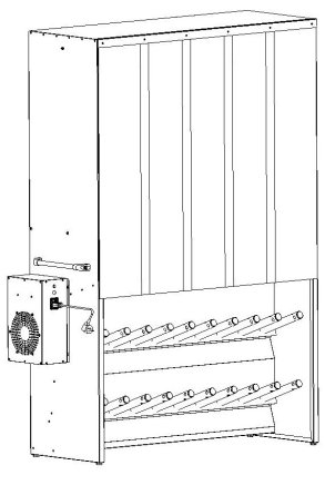 Cabinet for drying clothes and shoes, width 1515 mm - 2