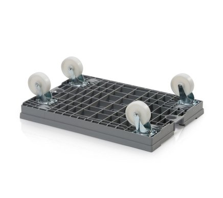 Chassis under crates for larger loads - 4 swivel wheels - 2