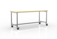 Mobile work table made of aluminum profiles, width 2000 mm