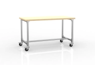 Mobile work table made of aluminum profiles, width 1500 mm