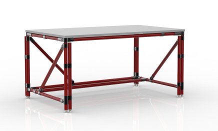Height-adjustable table from tube system 24041230 - 2