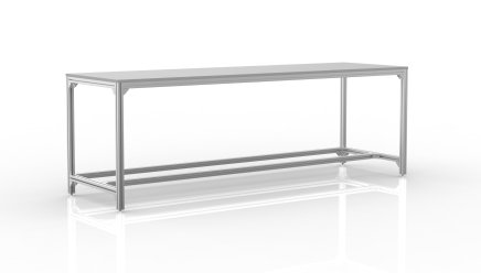 Workshop table made of aluminum profiles (various versions)