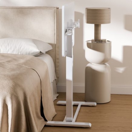 Height-adjustable office and work desk H3 White - 4