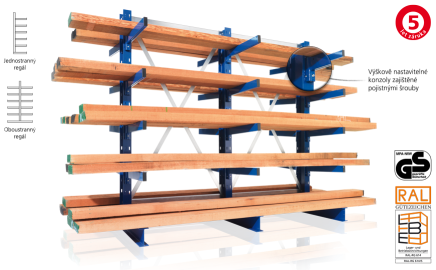 MULTISTRONG M cantilever rack - double-sided extension 75161 - 1