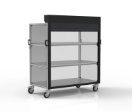 Shelf trolley with roller blind 24081513