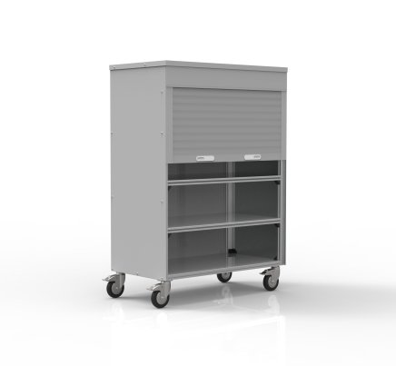 Shelf trolley with roller blind 24110410