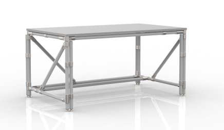 Height-adjustable table from tube system 24041230