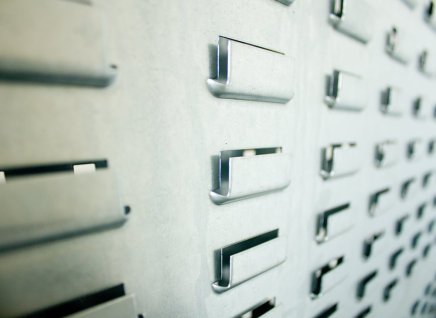 Perforated stand PSZ 22 B S1 double-sided on wheels for 6 panels - 3